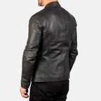 Lush wear black leather jacket for men - Genuine Slim Fit