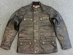 Vintage Brown Mens Biker Leather Jacket Medium