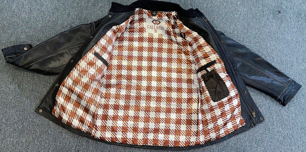 Vintage Brown Mens Biker Leather Jacket Medium