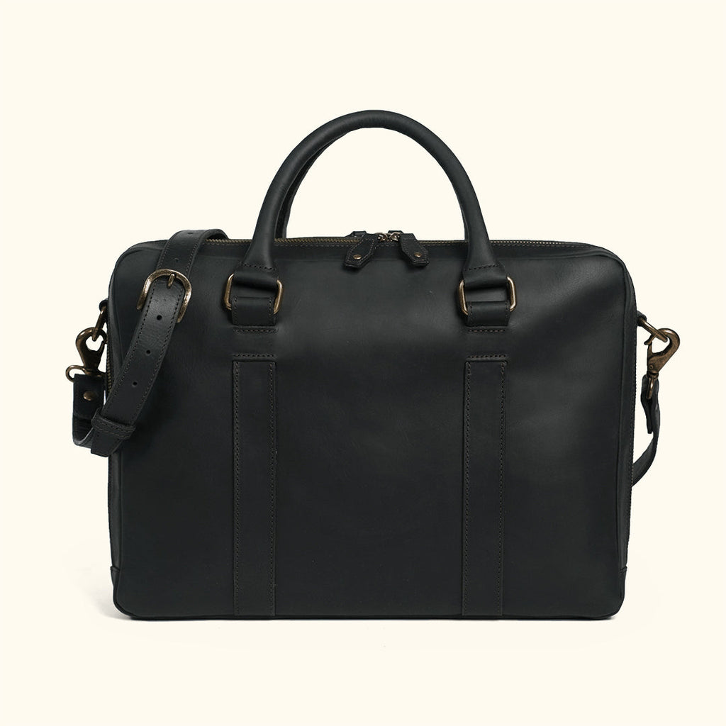 Limited Edition Jefferson Leather Briefcase | Black