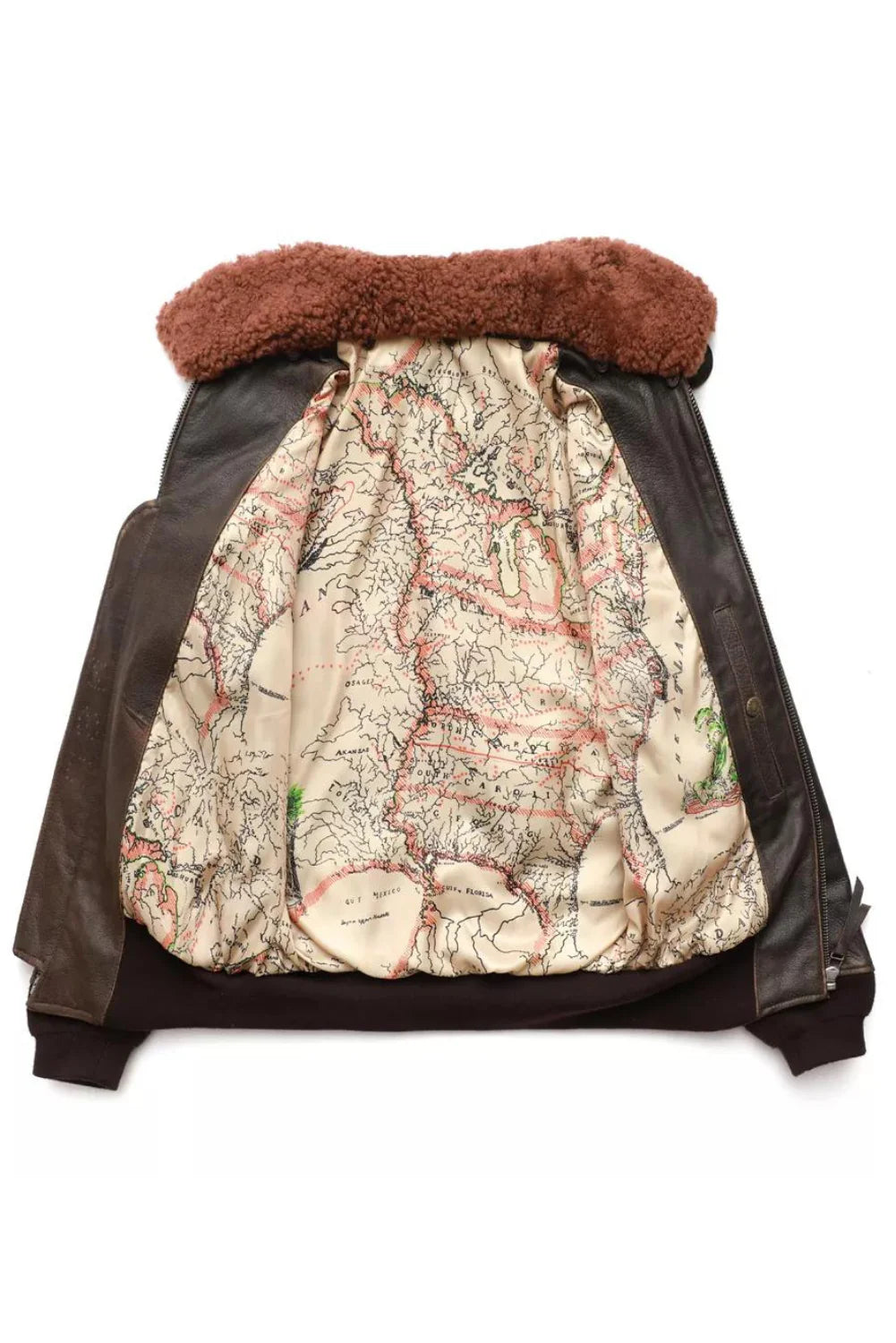 Airin G-1 Brown Leather Bomber Jacket