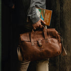 Walker Leather Briefcase Bag | Rustic Tan