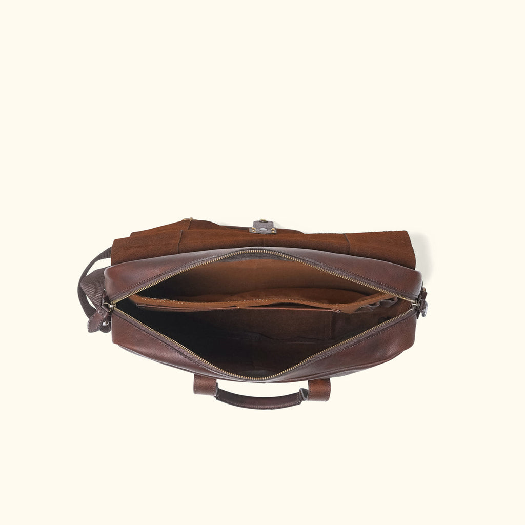Walker Leather Briefcase Bag | Vintage Oak