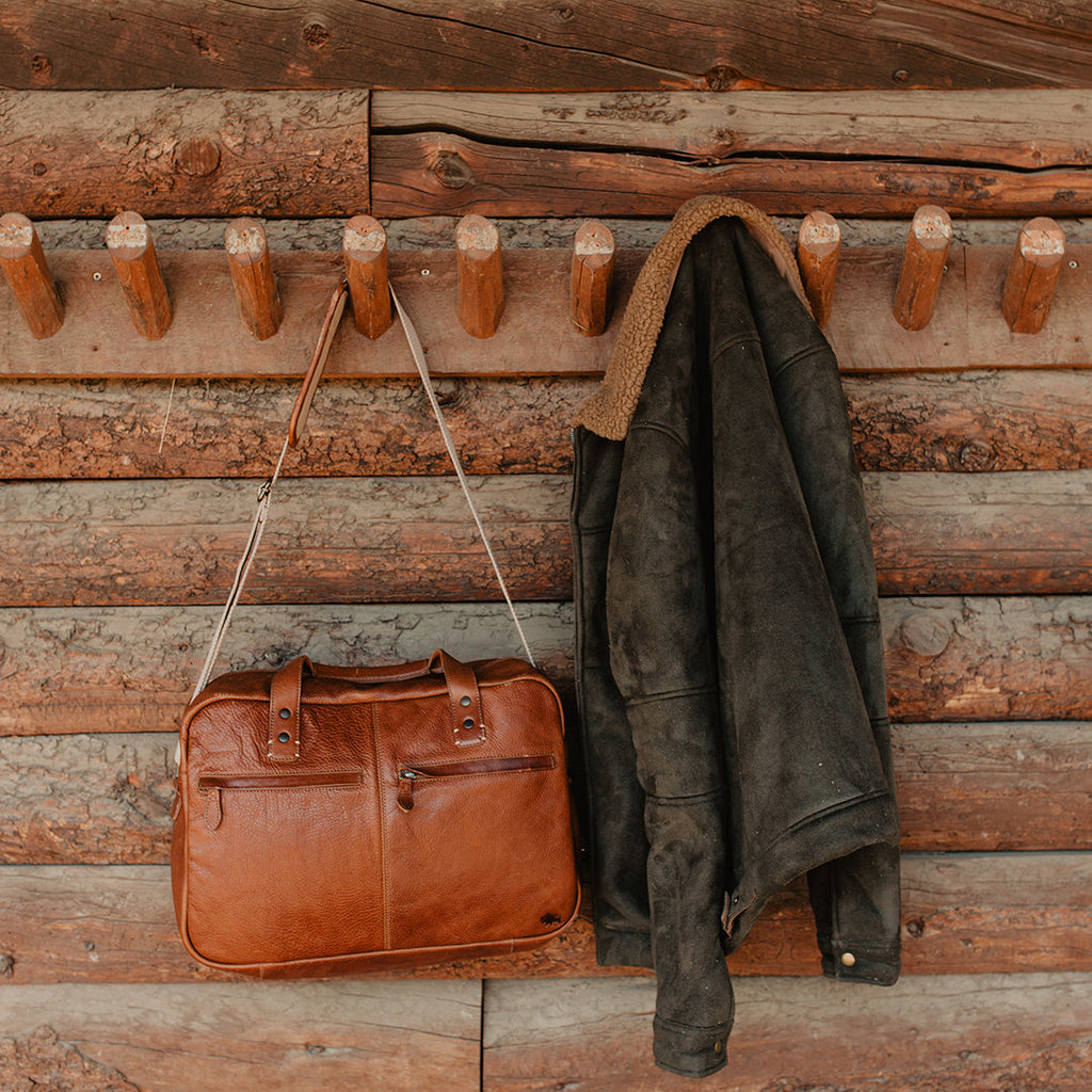 Walker Leather Pilot Bag | Rustic Tan