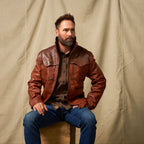 Elkhorn Leather Jacket | Distressed Brown & Chestnut