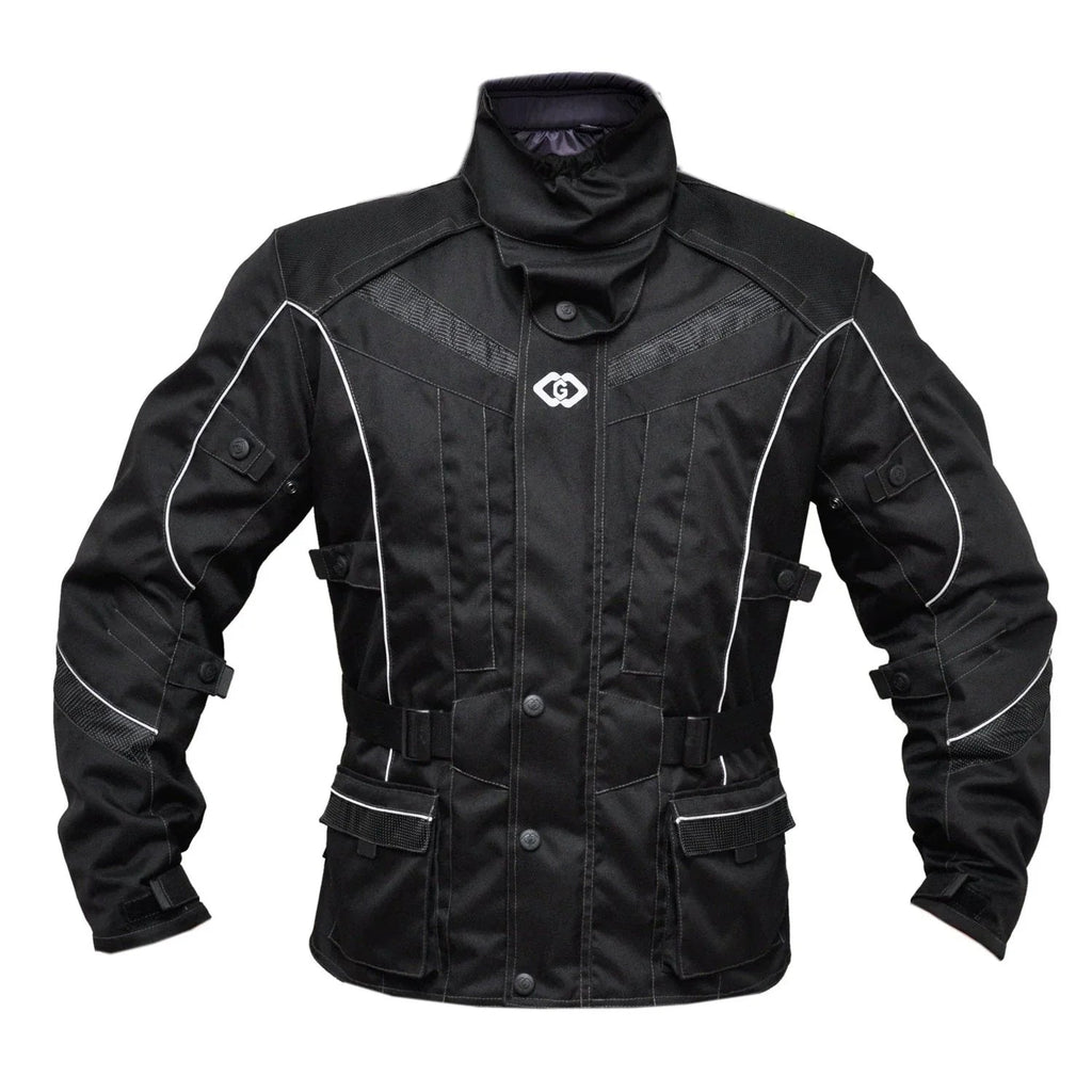 Wolf Textile Motorcycle Armoured Biker Jacket Reflector