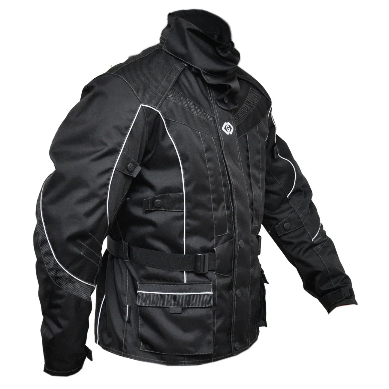 Wolf Textile Motorcycle Armoured Biker Jacket Reflector