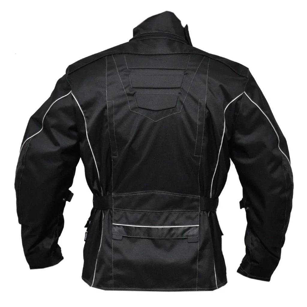 Wolf Textile Motorcycle Armoured Biker Jacket Reflector