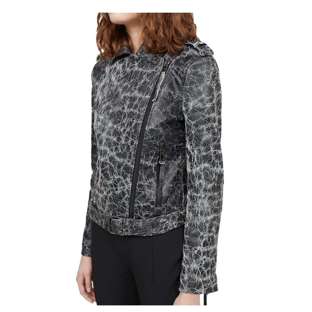 Shadow Moss Tall Leather Jacket (Woman)