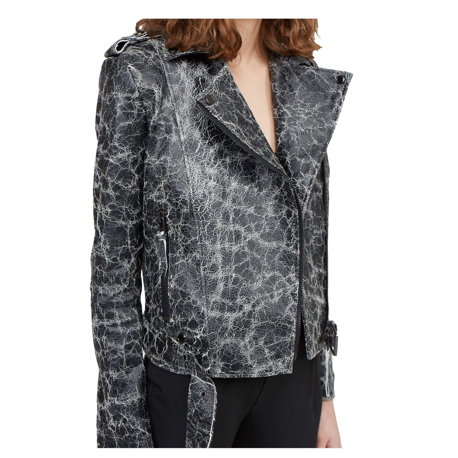 Shadow Moss Tall Leather Jacket (Woman)