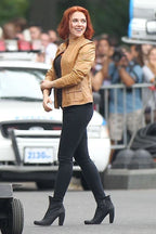 Scarlett Johansson The Avengers Brown Leather Jacket