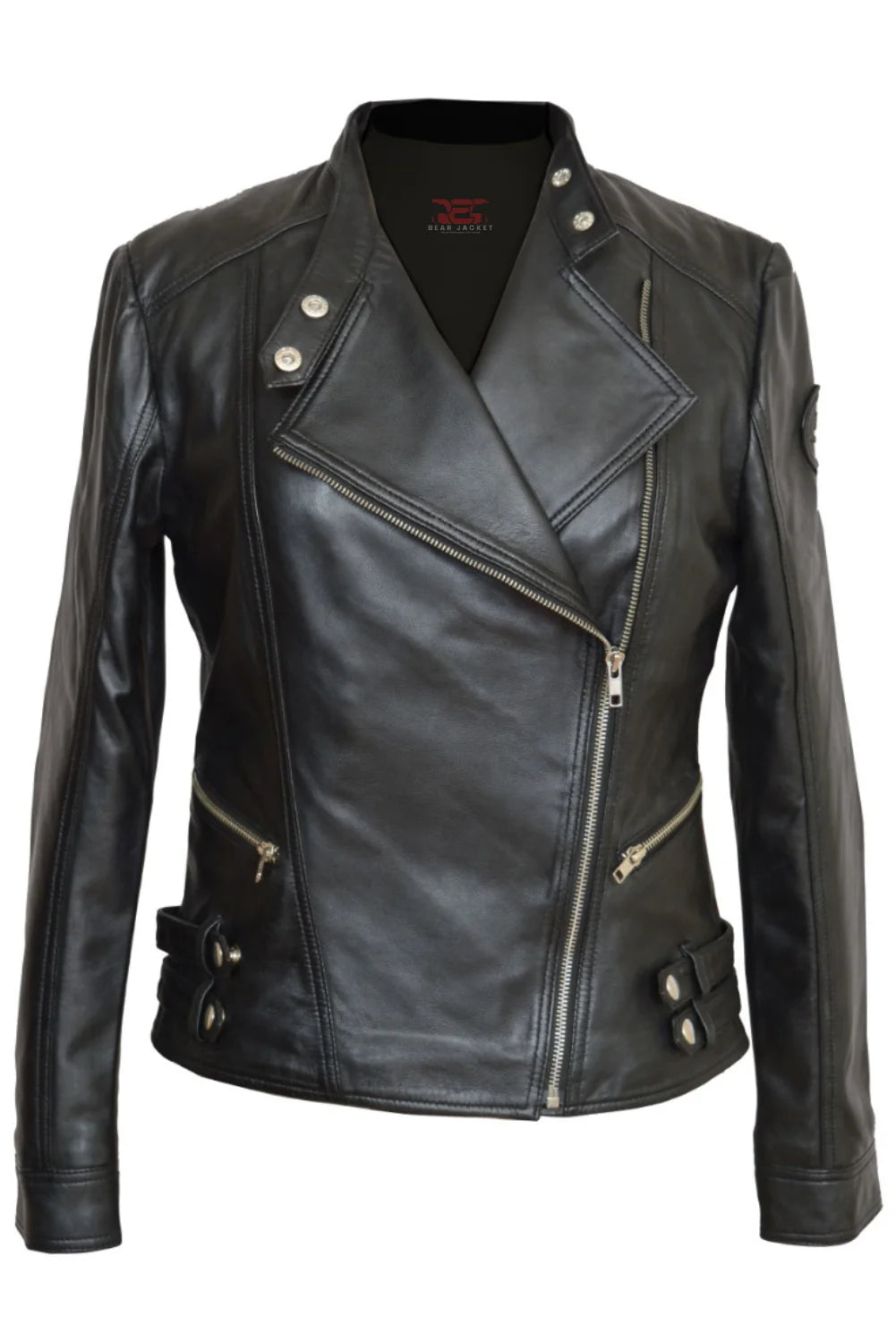 Flashback Black Leather Biker Jacket