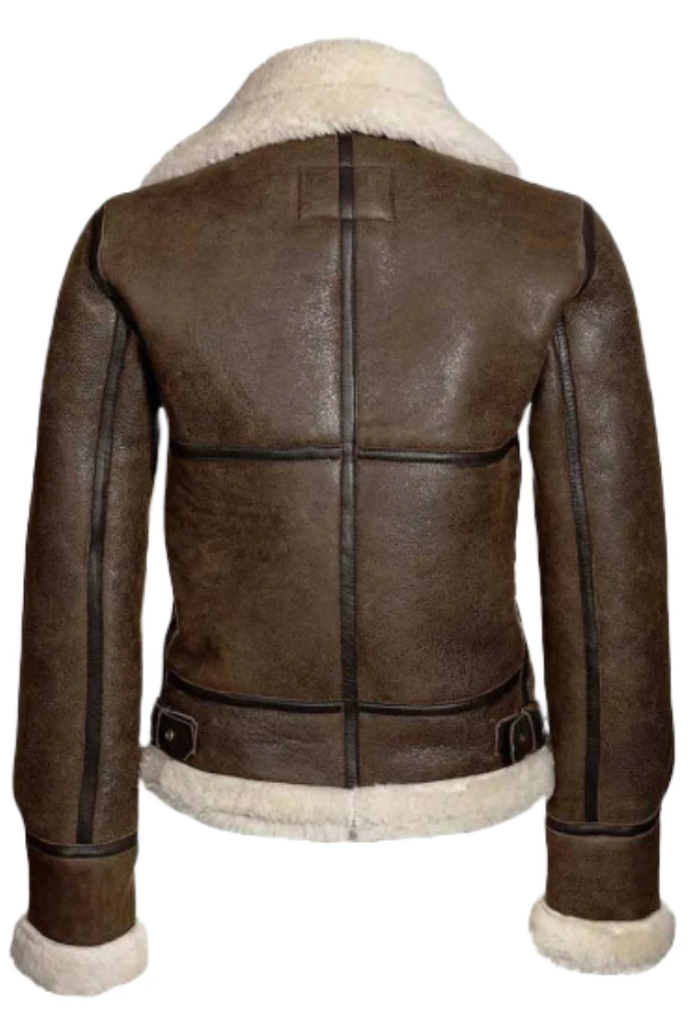 Angela Brown B3 RAF Shearling Aviator Leather Bomber Jacket