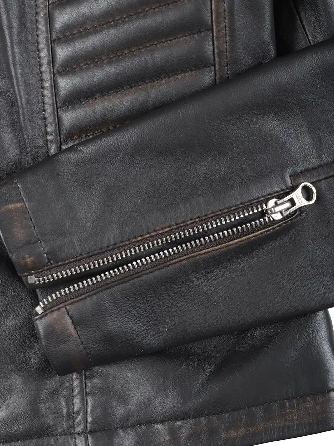 Rachel Women's Vintage Dark Brown Biker Style Leather Jacket