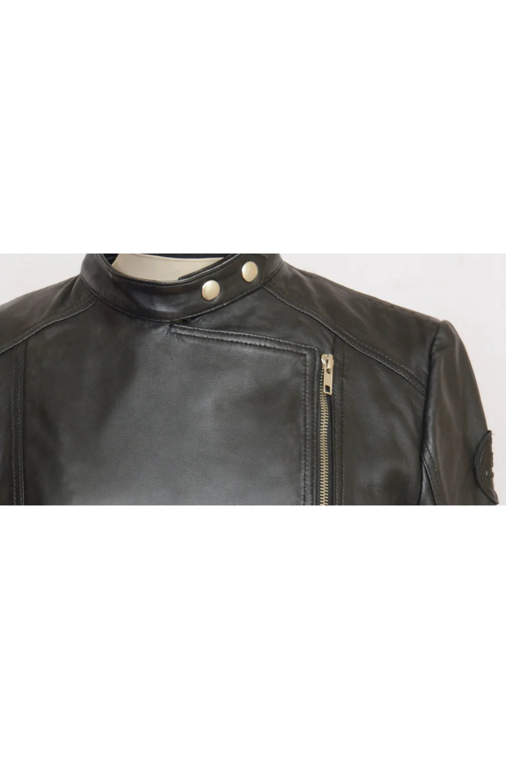 Flashback Black Leather Biker Jacket