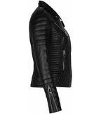 Julia Black Leather Biker Jacket