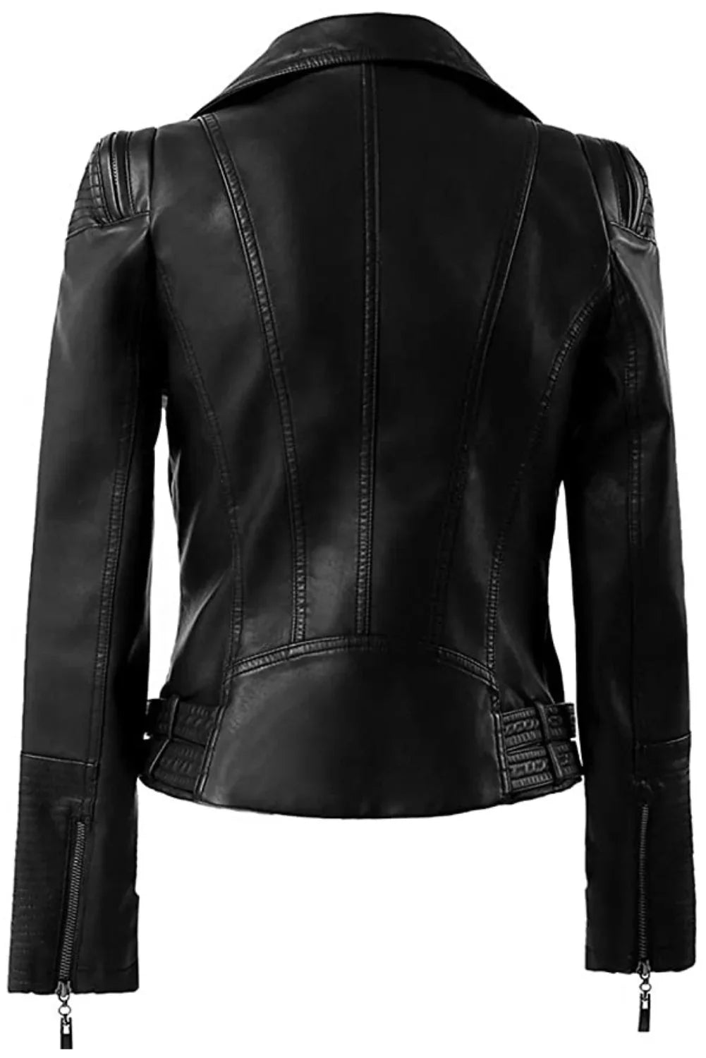 Alice Black Leather Biker Jacket