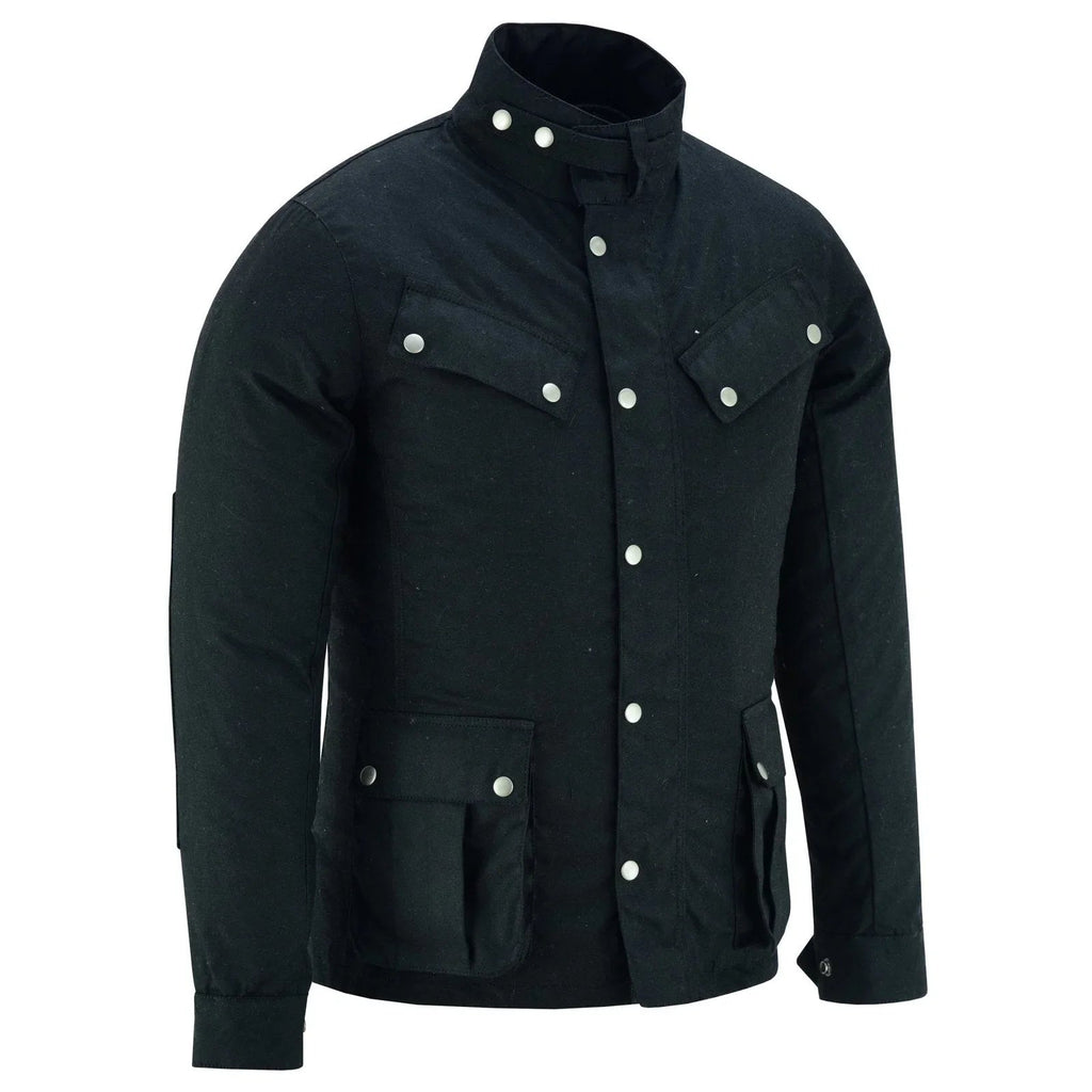 Zodiac Waxed Cotton Motorcycle Jacket Textile Biker Fashion